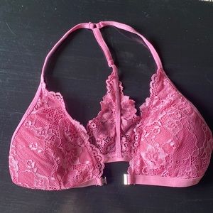 Front-Clasping Lace Bralette